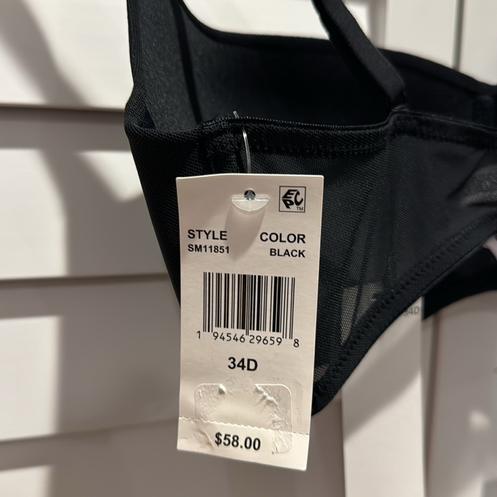 Steve Madden NWT Mesh Balconette Black Bras - Picture 4 of 5